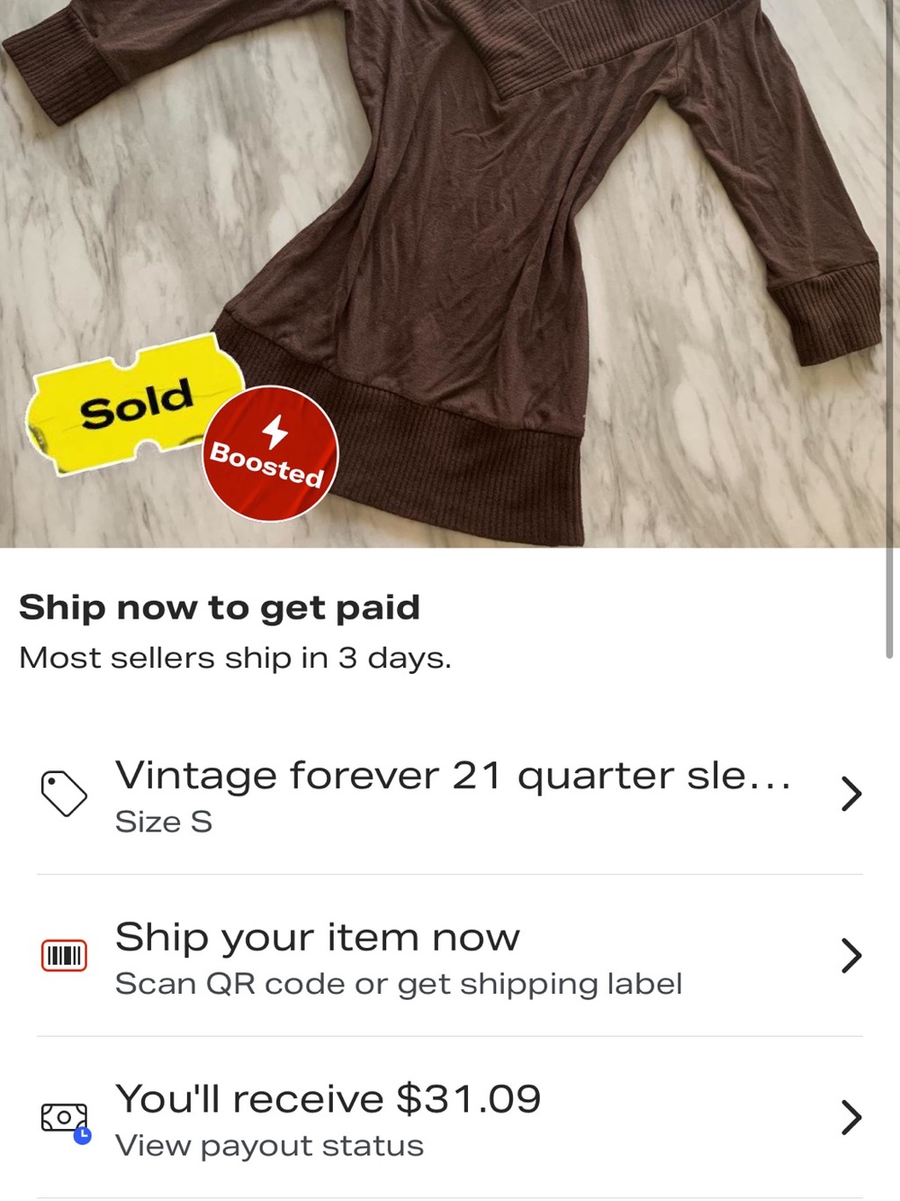 Vintage forever 21 Brown Women's Off-Shoulder  blouse